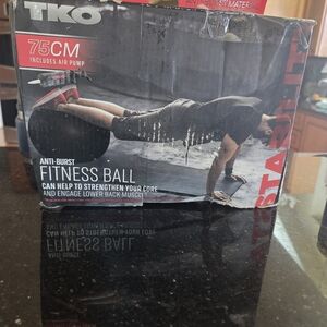 TKO 75cm Anti-Burst Fitness Ball - Black